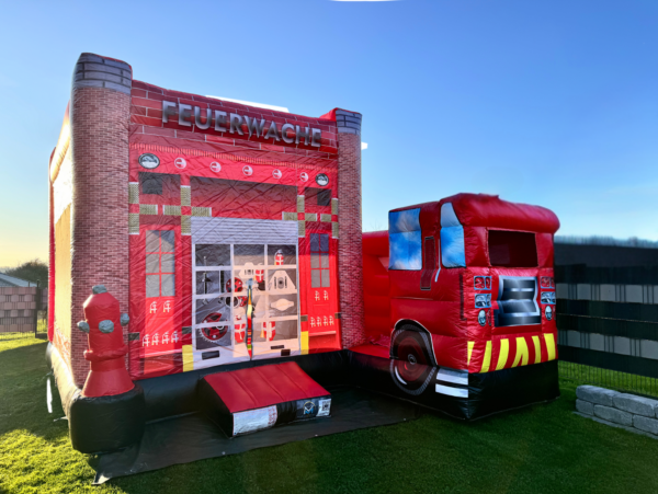 Feuerwache / Feuerwehr Hüpfburg XL 4,98×6,5x3,6m – Bild 2